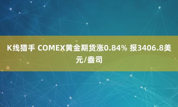 K线猎手 COMEX黄金期货涨0.84% 报3406.8美元/盎司